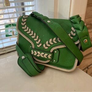 orYANY Green Leather Crossbody Bag Reilly